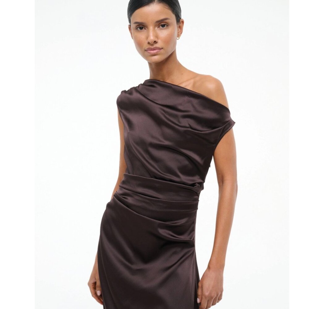 PHARE SILK DRESS EARTH $695 - Picture 2 of 6